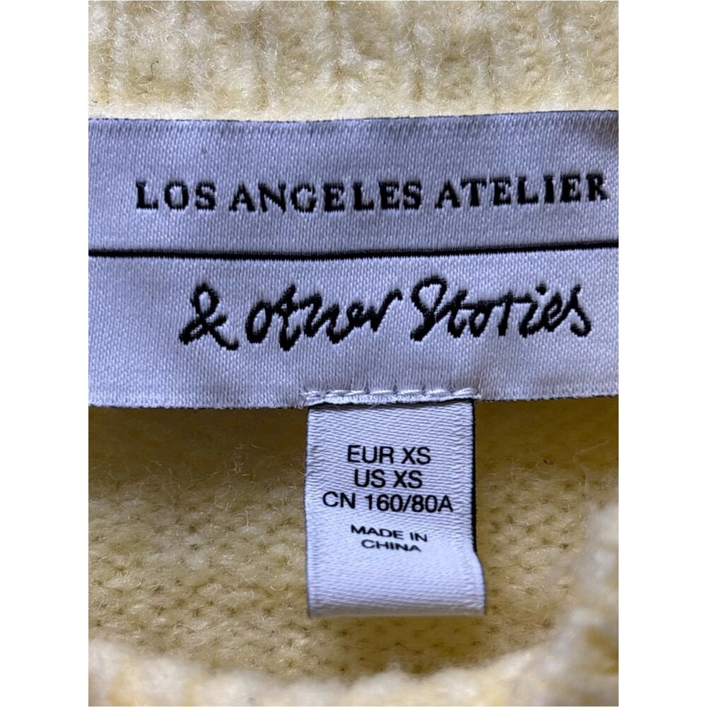 & Other Stories Light Yellow Mock Turtleneck Sweater Size XS - Picture 7 of 10